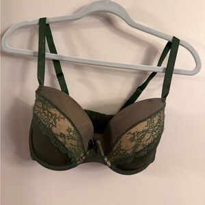 Adore Me Dark Green Lace Underwire Bra – Size 32G
